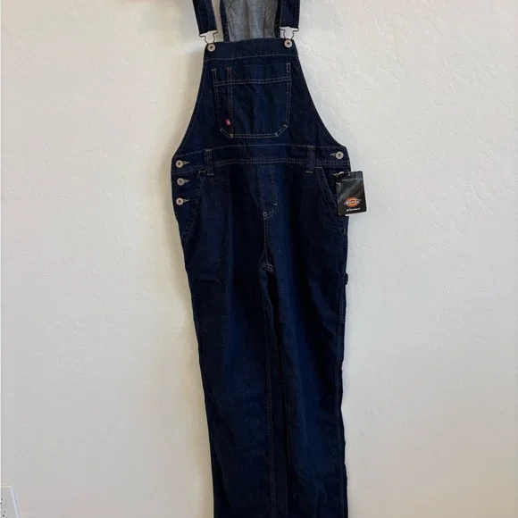 Dickies Women's Blue Denim Overalls - Picture 2 of 6